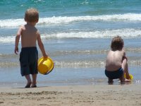kids on the beach