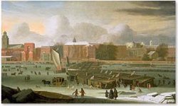 Thames River frozen over